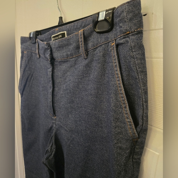Melanie Lyne Size 8 Blue Wide-Leg Denim Jeans Lightweight Pants - Picture 3 of 6